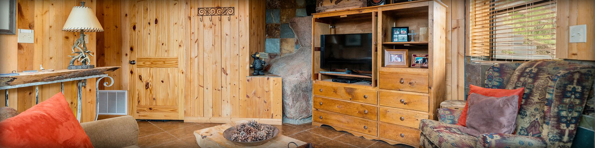 Living Room of a Cabin